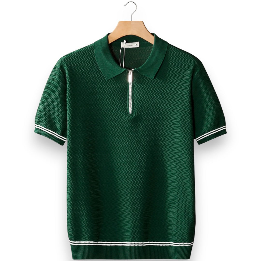 SaintGarnier™ | Porto Classic Zip Polo – Modern Heritage