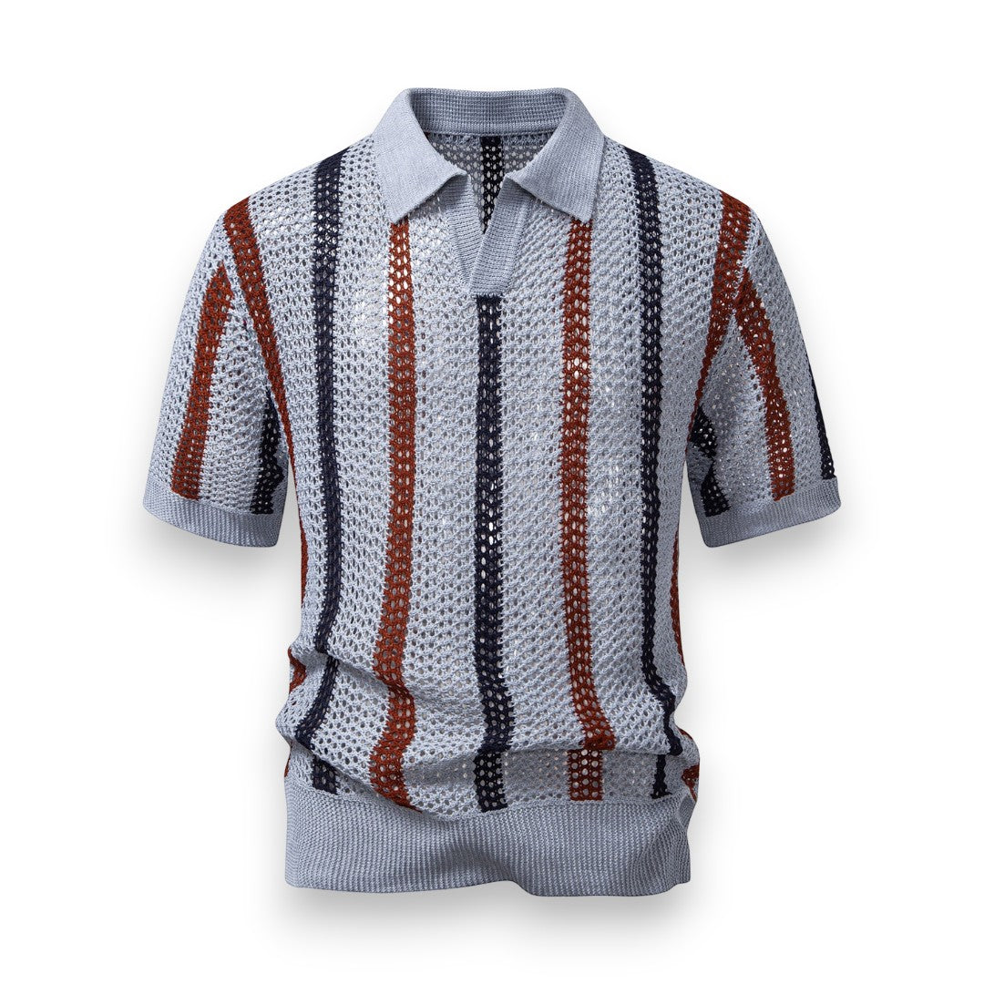 SaintGarnier™ | Portofino Crochet Set – Polo & Linen Pants