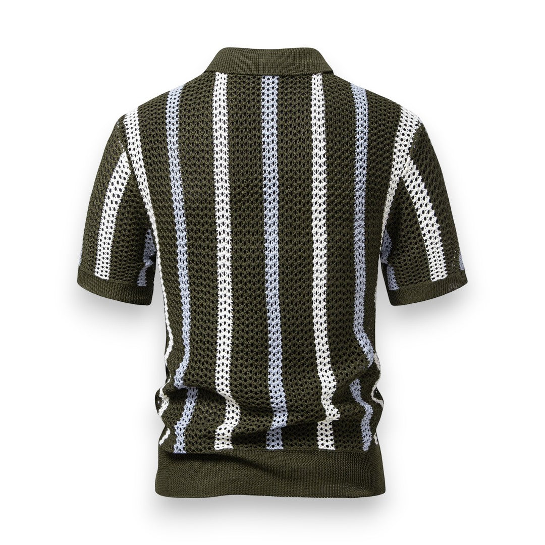 SaintGarnier™ | Portofino Crochet Set – Polo & Linen Pants