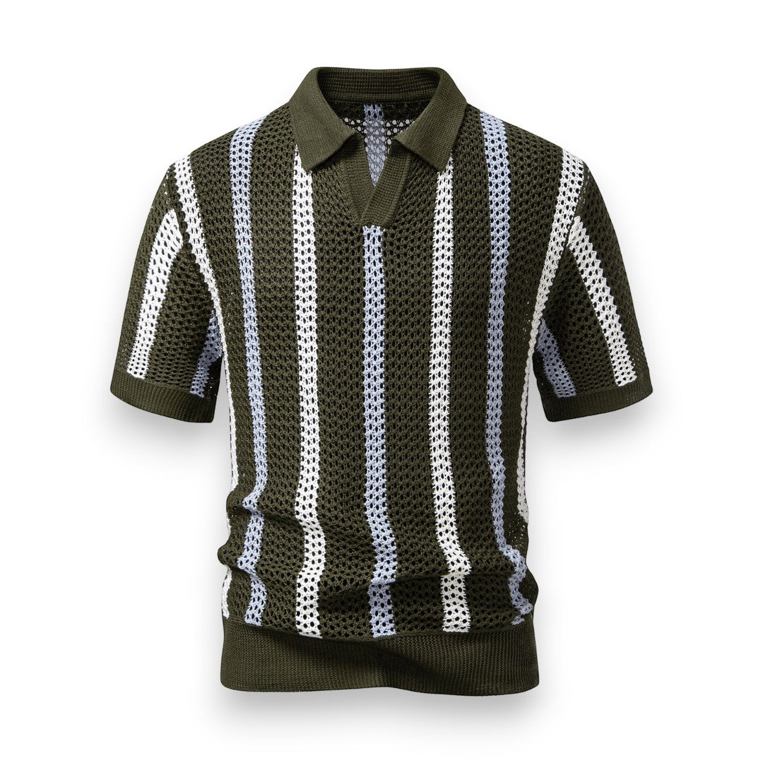 SaintGarnier™ | Portofino Crochet Set – Polo & Linen Pants