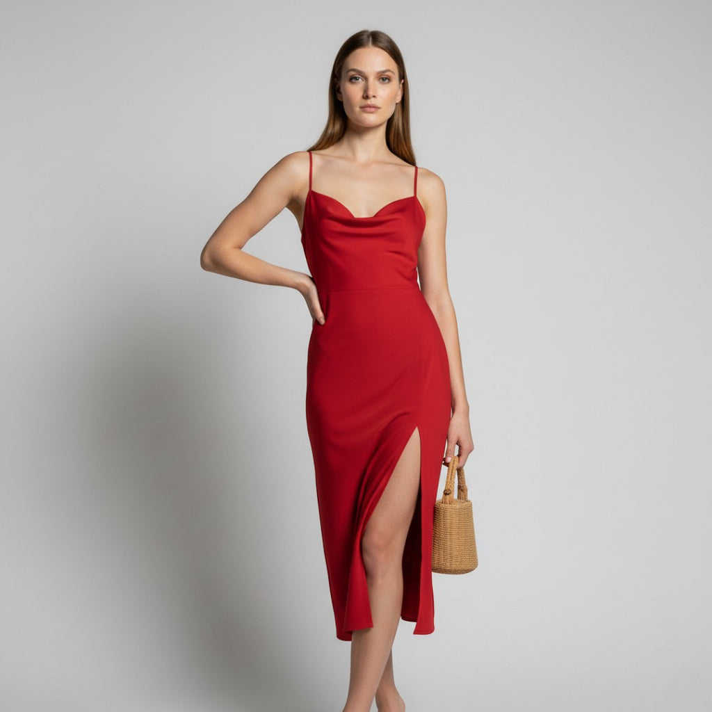 SaintGarnier™ | Rhea Satin Slip Dress
