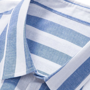 SaintGarnier™ | Riviera Striped Summer Set – Casual Shirt & Trousers