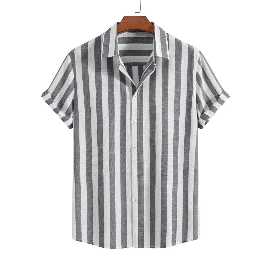 SaintGarnier™ | Riviera Striped Summer Set – Casual Shirt & Trousers