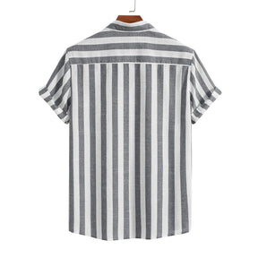 SaintGarnier™ | Riviera Striped Summer Set – Casual Shirt & Trousers