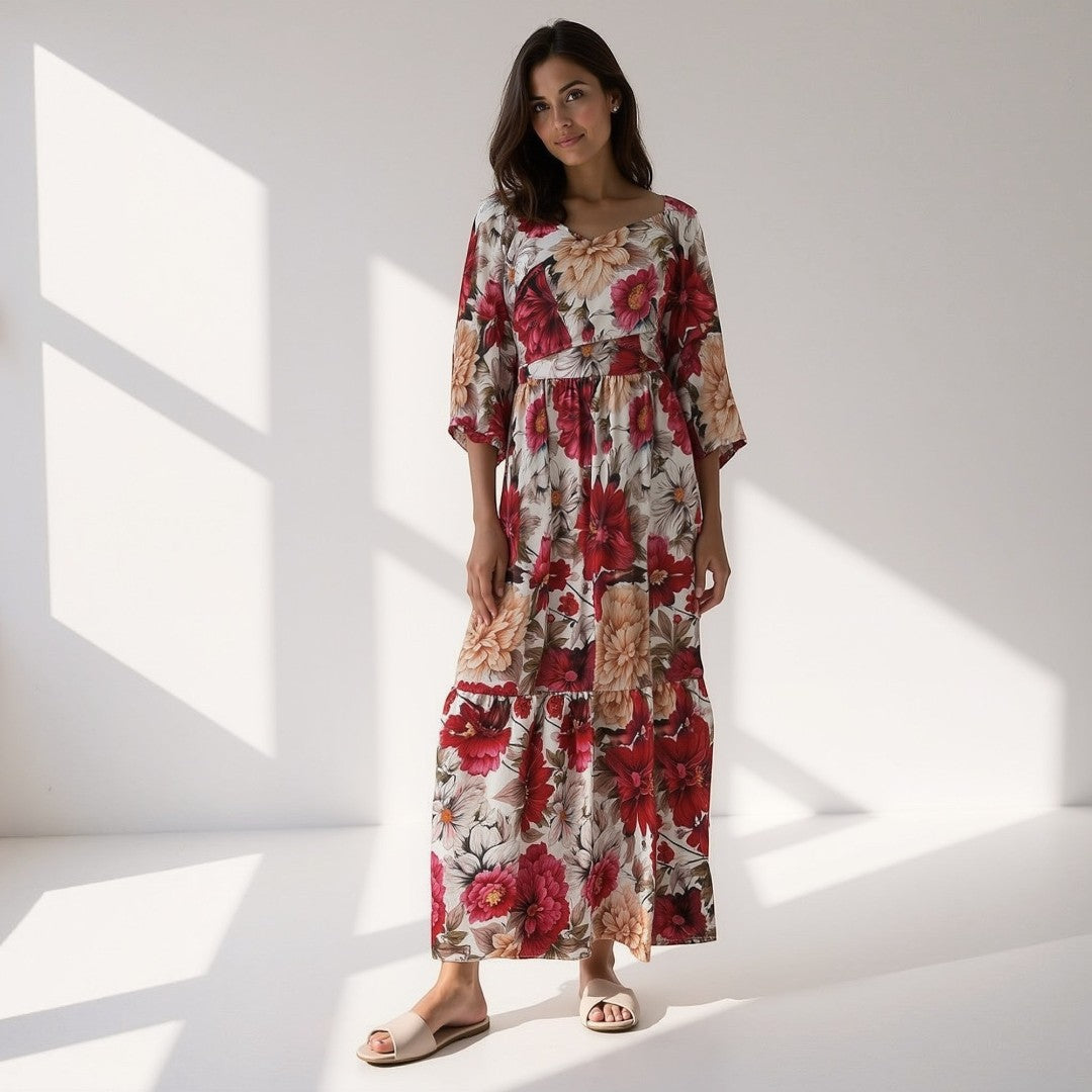 SaintGarnier™ | Rosabella Floral Maxi Dress