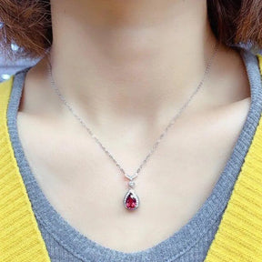SaintGarnier™ | Ruby Elegance Pendant – Timeless Brilliance