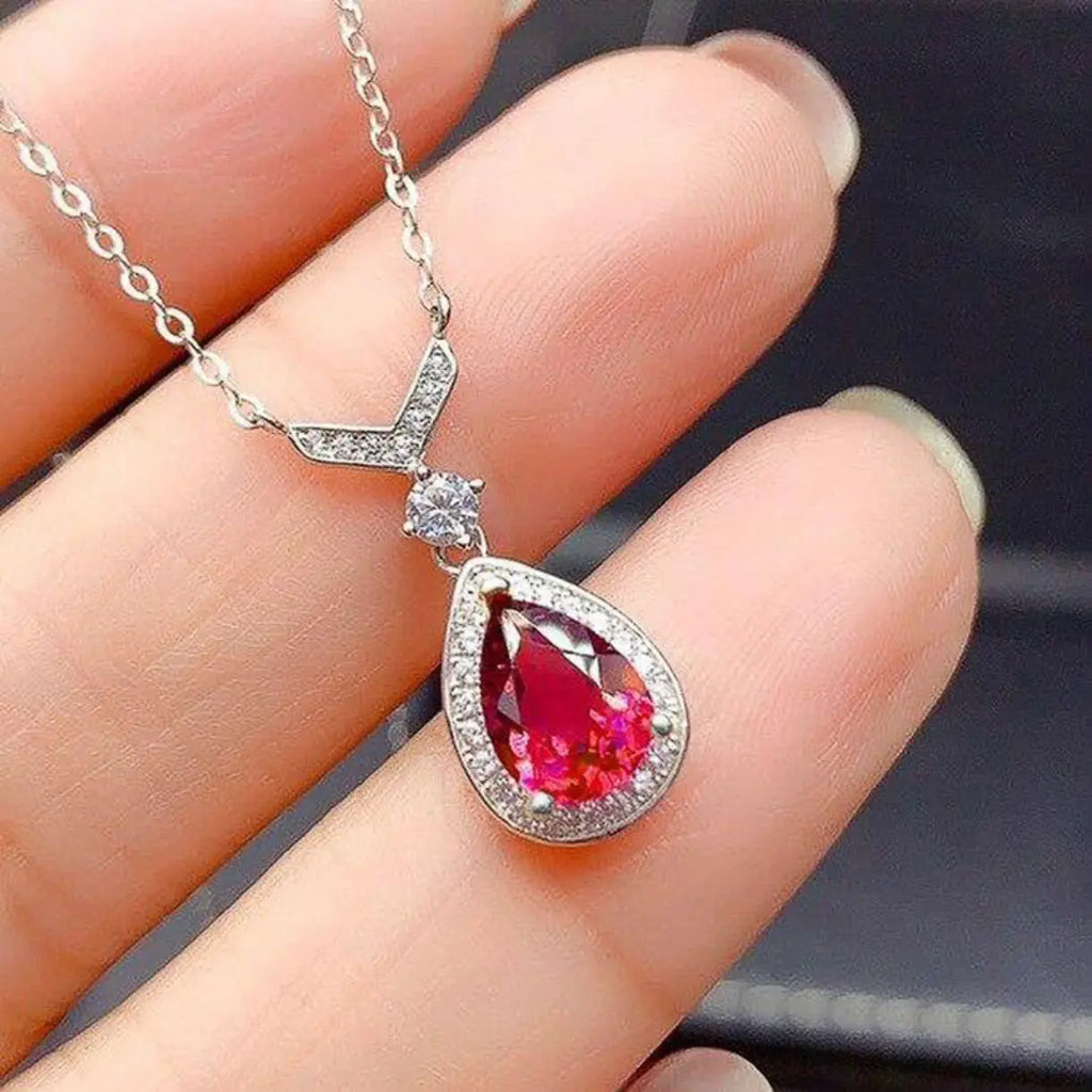 SaintGarnier™ | Ruby Elegance Pendant – Timeless Brilliance