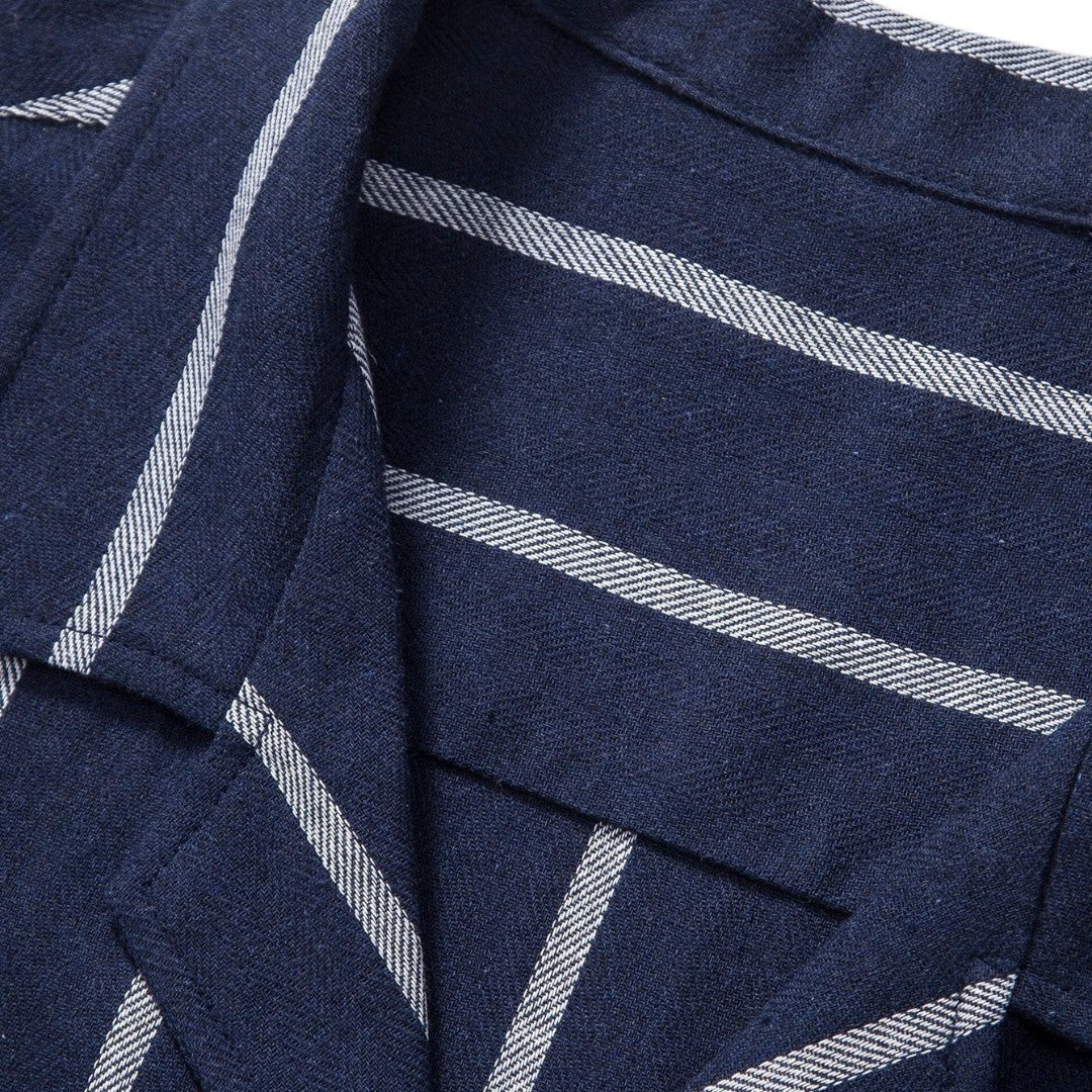 SaintGarnier™ | Sand Stripes Summer Set – Relaxed Shirt & Trousers