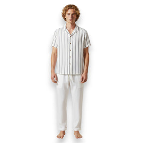 SaintGarnier™ | Sand Stripes Summer Set – Relaxed Shirt & Trousers