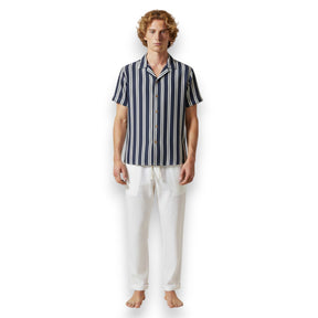 SaintGarnier™ | Sand Stripes Summer Set – Relaxed Shirt & Trousers
