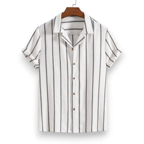 SaintGarnier™ | Sand Stripes Summer Set – Relaxed Shirt & Trousers