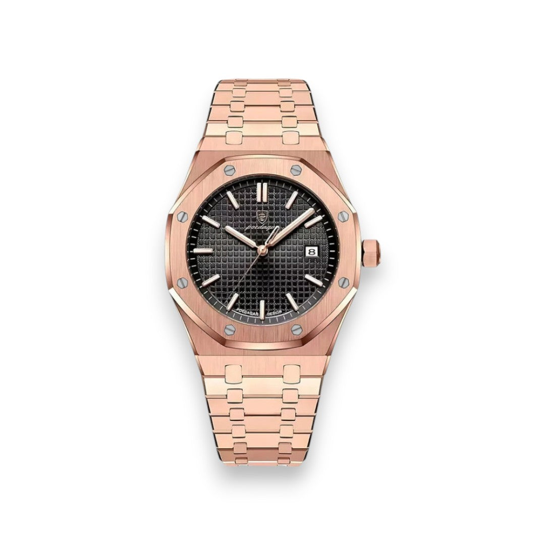 SaintGarnier™ | Santorini Elite Quartz – Rose Gold Stainless Steel, 41mm