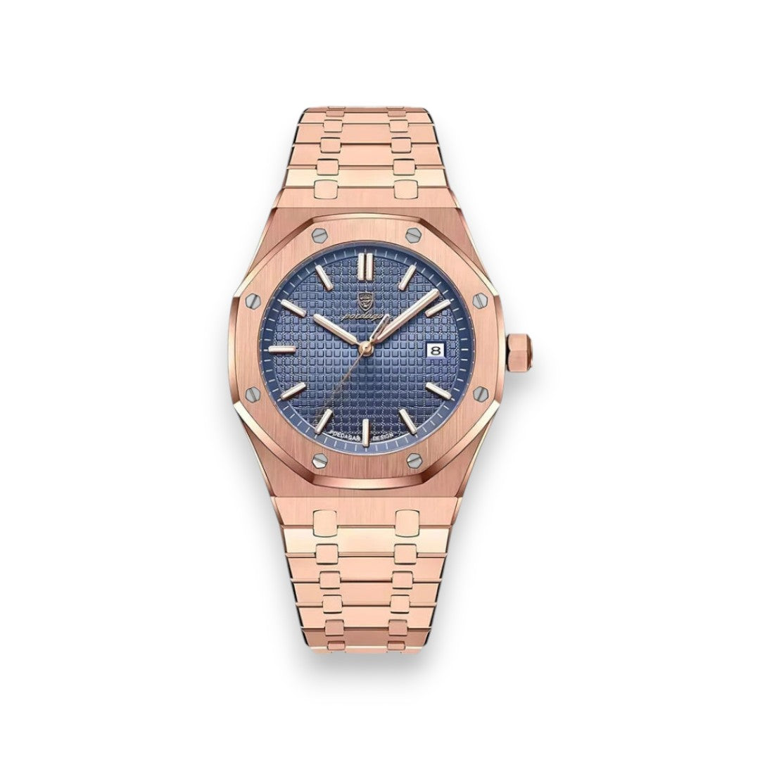SaintGarnier™ | Santorini Elite Quartz – Rose Gold Stainless Steel, 41mm