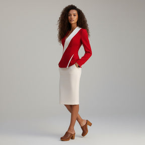 SaintGarnier™ | Scarlet Contrast Suit Set