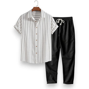 SaintGarnier™ | Striped Summer Set – Shirt & Pants for Effortless Style