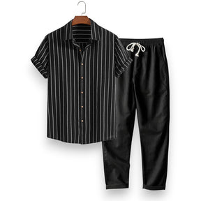 SaintGarnier™ | Striped Summer Set – Shirt & Pants for Effortless Style