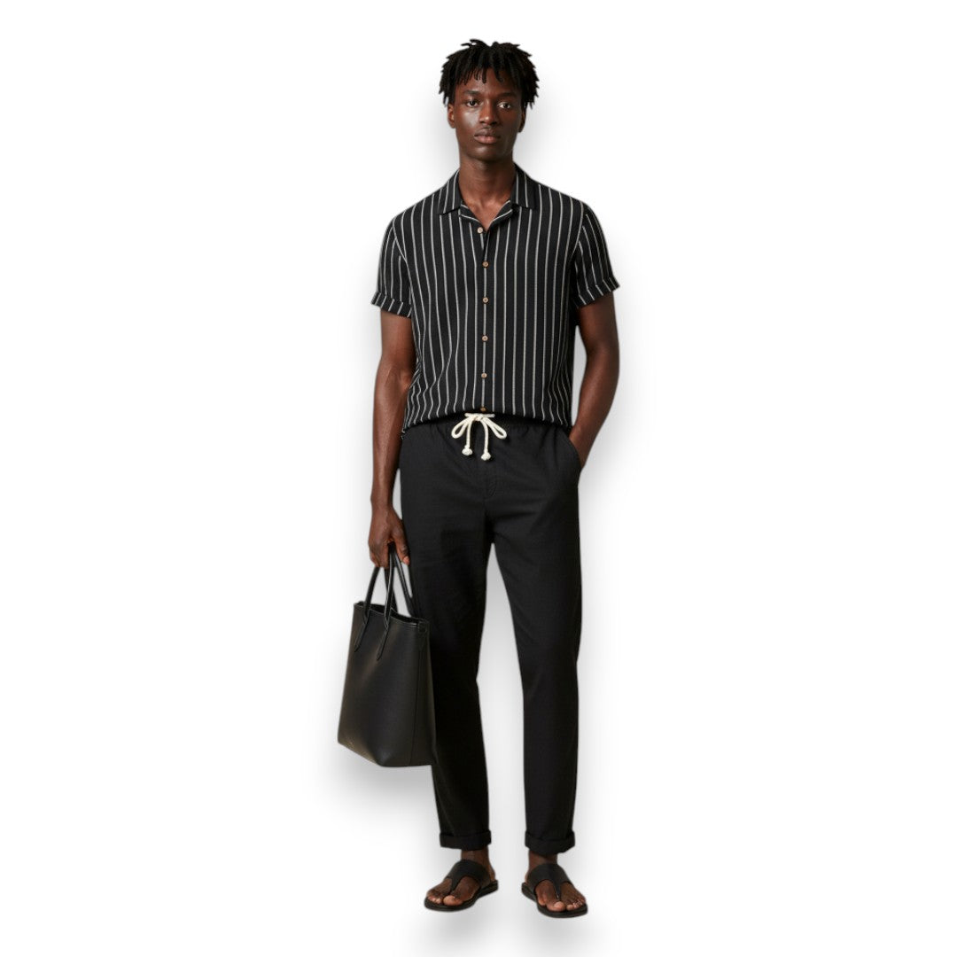 SaintGarnier™ | Striped Summer Set – Shirt & Pants for Effortless Style
