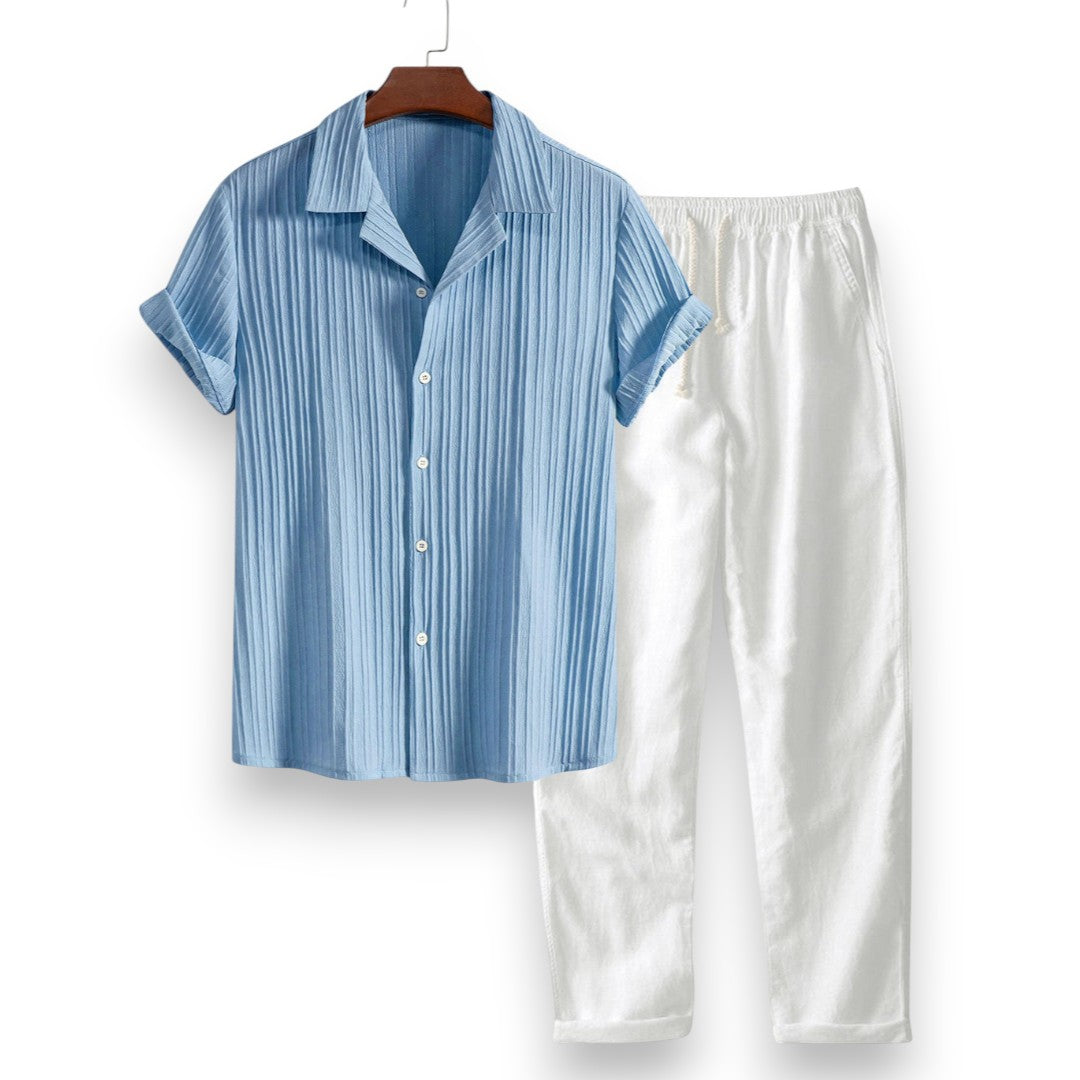 SaintGarnier™ | Urban Stripes Summer Set – Shirt & Trousers