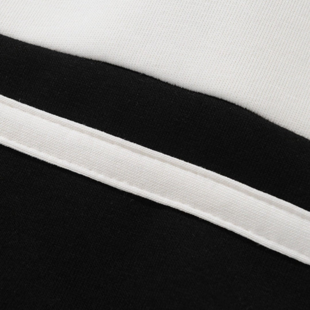 SaintGarnier™ | Varsity Patchwork Polo Sweatshirt – Sporty Elegance