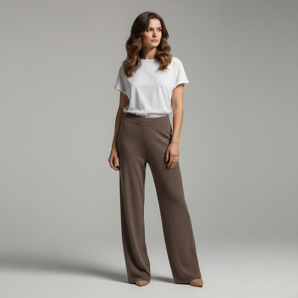 SaintGarnier™ | Verona Wide-Leg Knit Pants