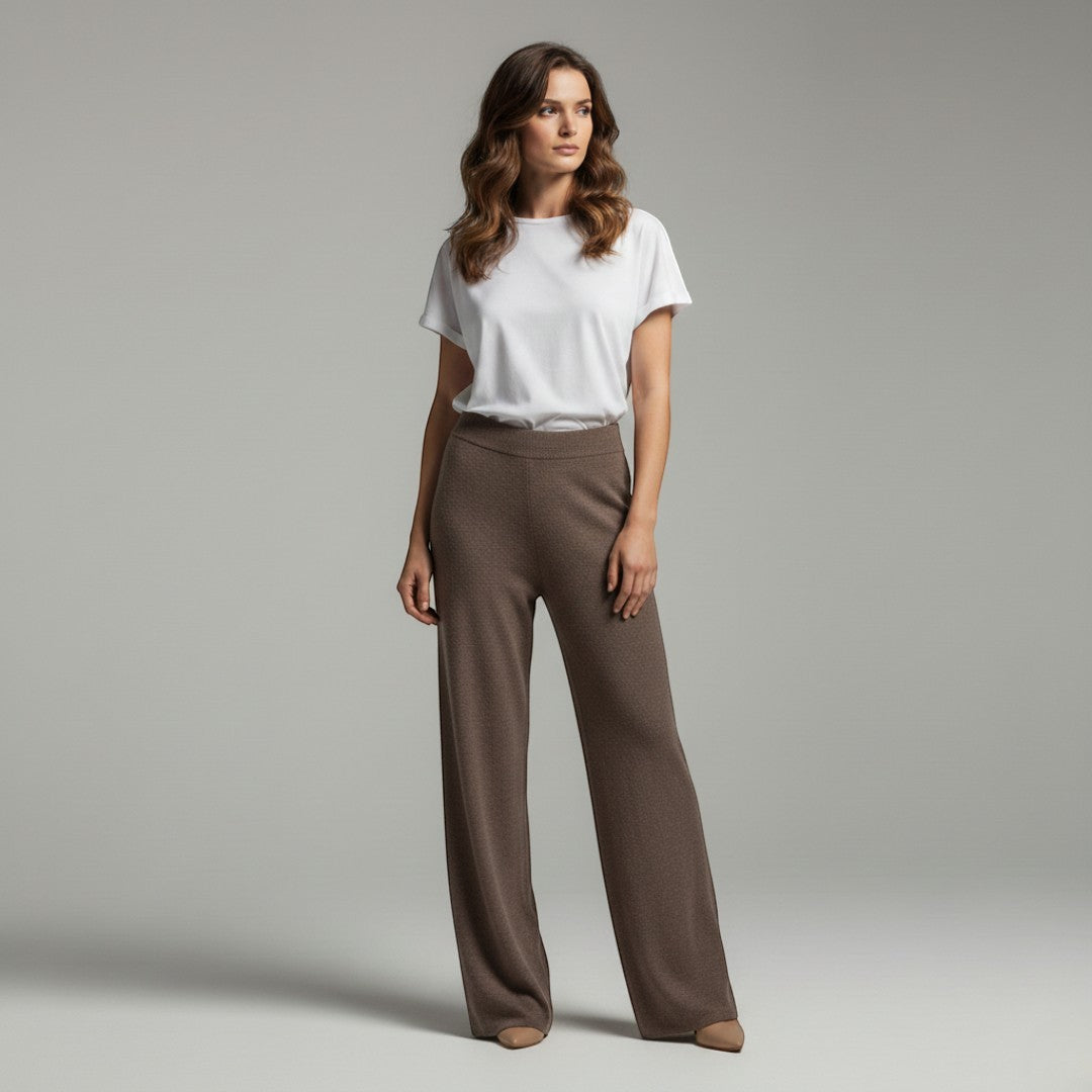SaintGarnier™ | Verona Wide-Leg Knit Pants