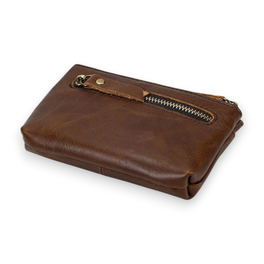 SaintGarnier™ | Vintage Cowhide Mini Wallet – Compact Utility
