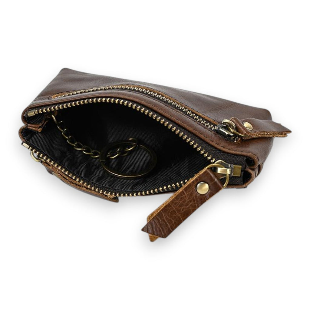 SaintGarnier™ | Vintage Cowhide Mini Wallet – Compact Utility