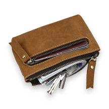 SaintGarnier™ | Vintage Cowhide Mini Wallet – Compact Utility