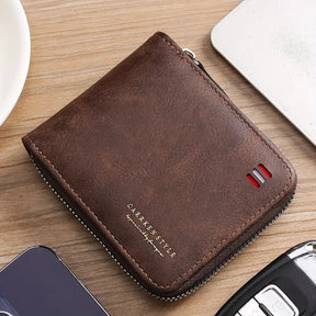 SaintGarnier™ | Vintage Guard PU Leather Wallet – Secure & Slim