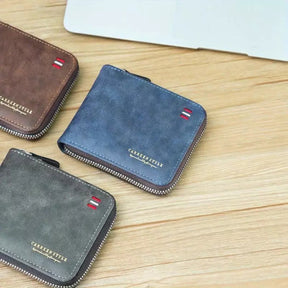 SaintGarnier™ | Vintage Guard PU Leather Wallet – Secure & Slim