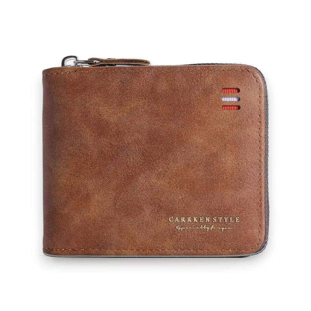 SaintGarnier™ | Vintage Guard PU Leather Wallet – Secure & Slim