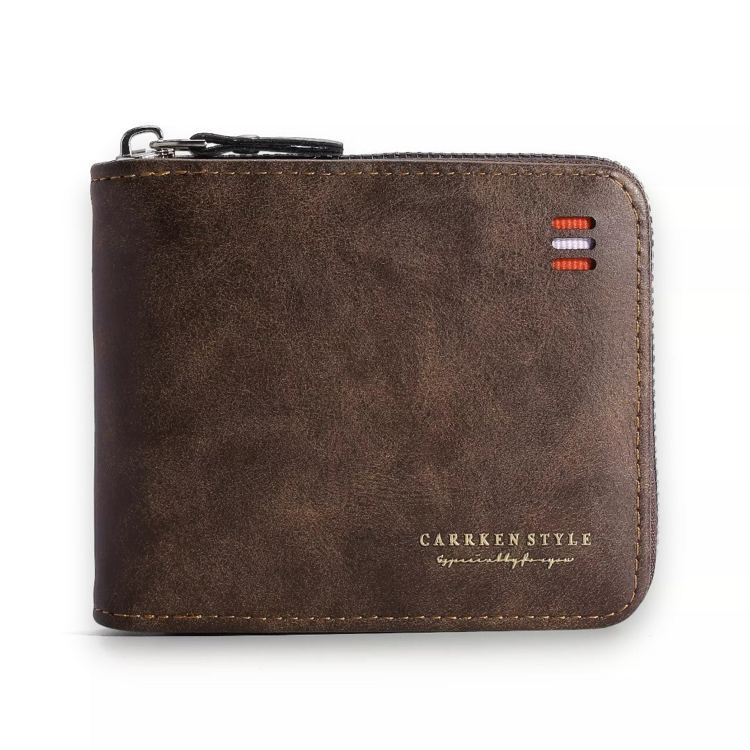 SaintGarnier™ | Vintage Guard PU Leather Wallet – Secure & Slim