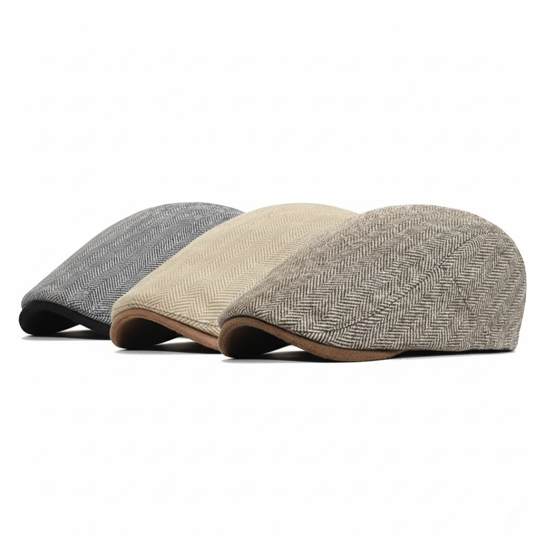 SaintGarnier™ | Windsor Herringbone Flat Cap