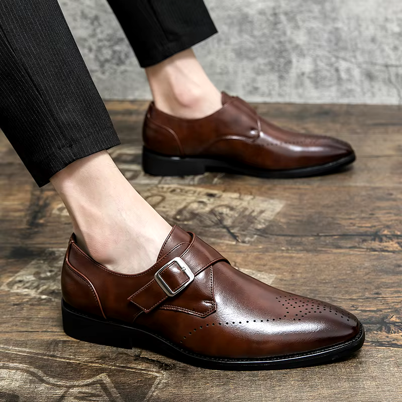 SaintGarnier™ | Vincent Men’s Dress Shoes with Modern Buckle