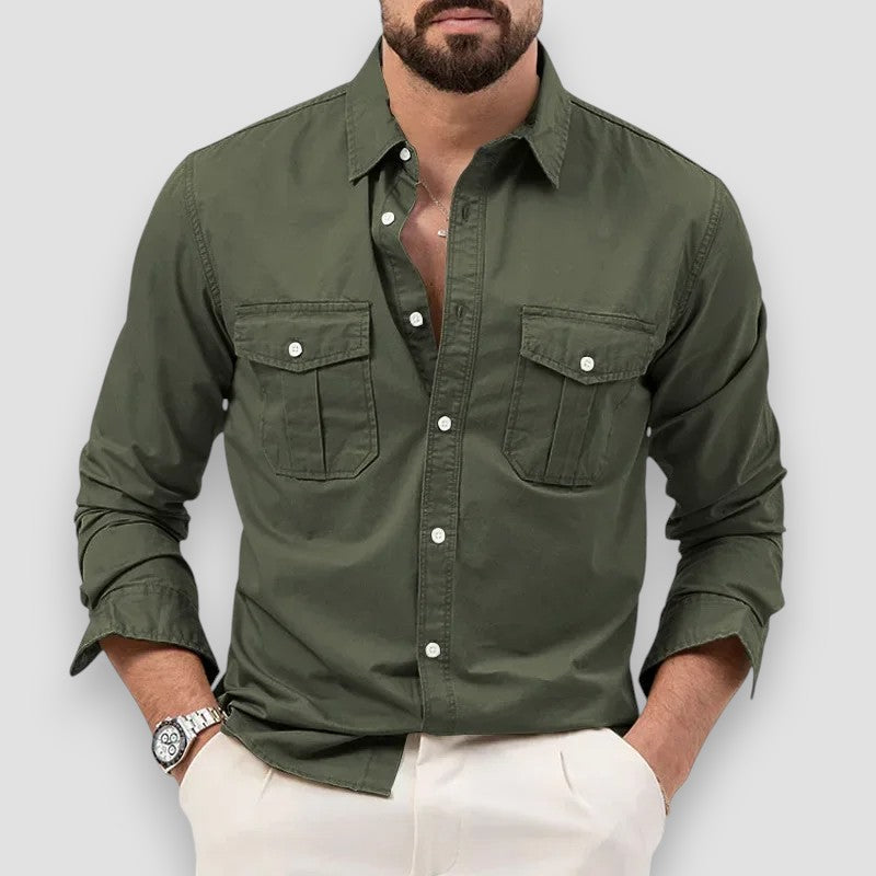 SaintGarnier™ | Pascal Utility Cotton Shirt – Versatile Everyday Style