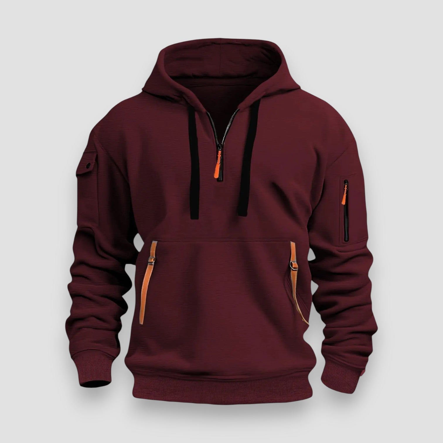 SaintGarnier™ Antoine – Men’s Half Zip Fleece Hoodie